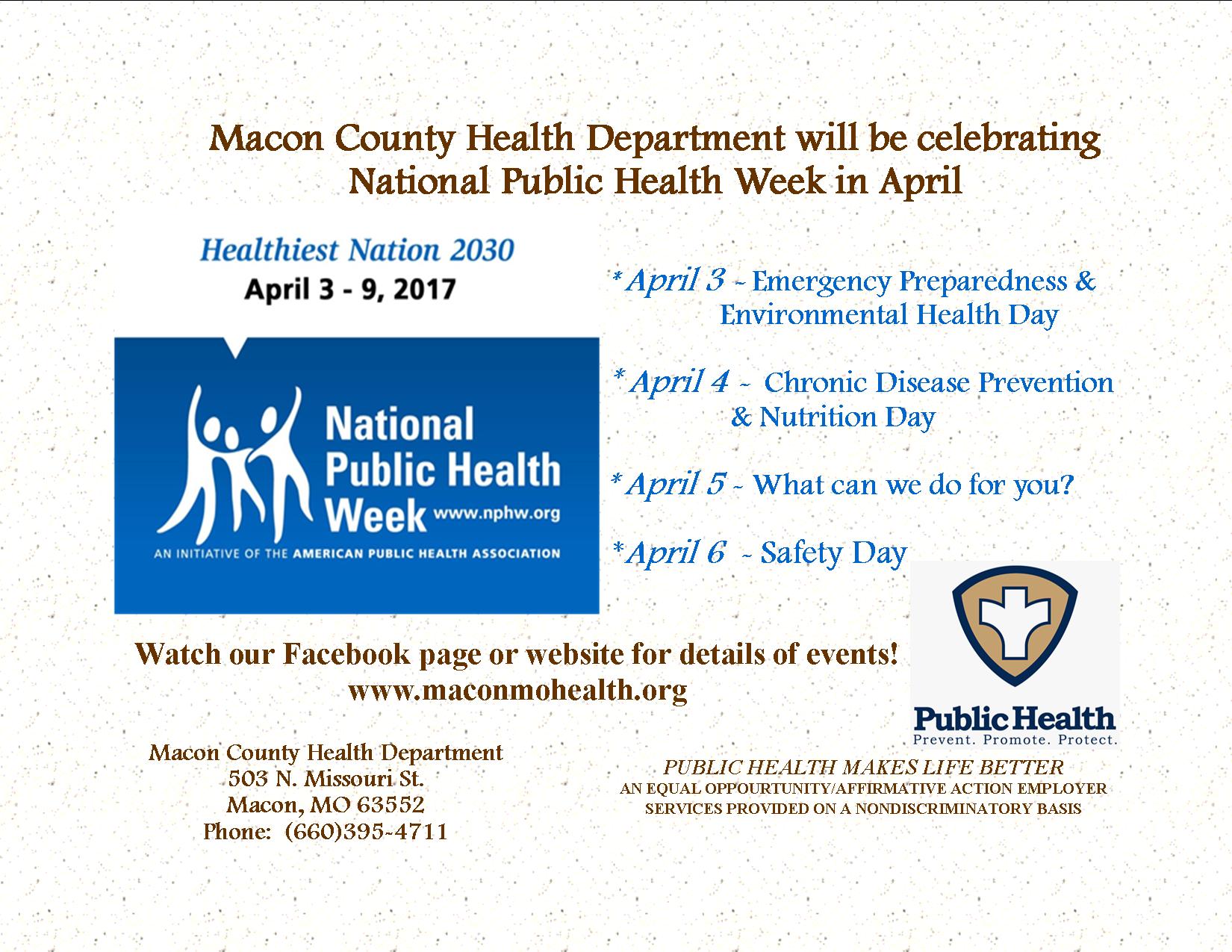 Public health week facebook