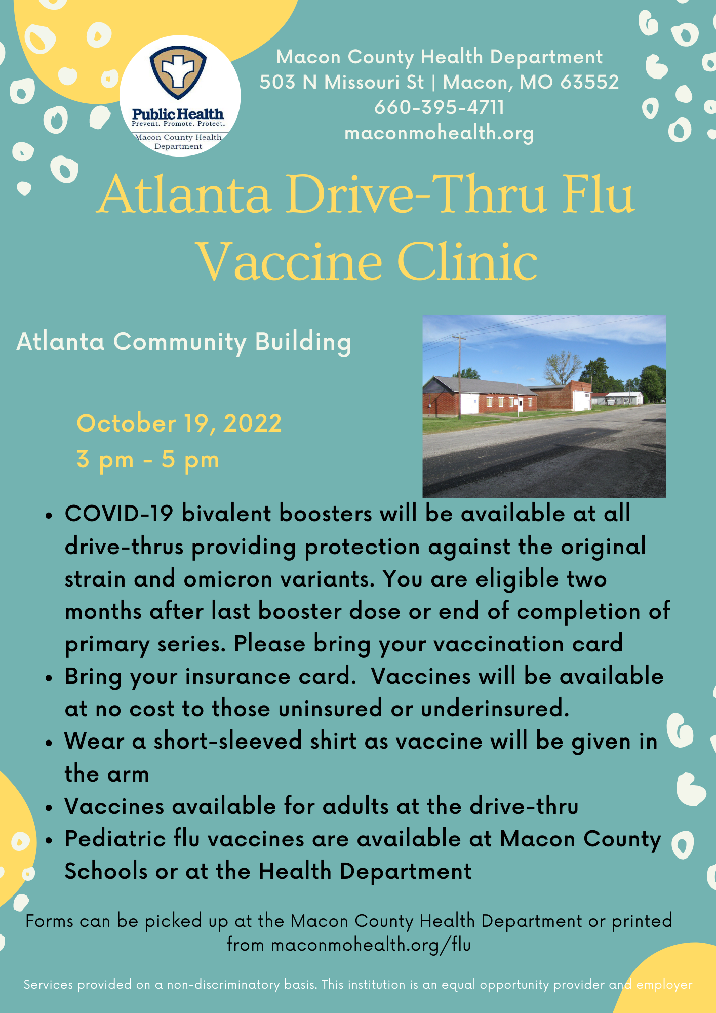 Atlanta Drive Thru Flu Vaccine Clinic @ Atlanta Community Building